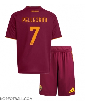 Billige Fotballdrakt AS Roma Lorenzo Pellegrini #7 Replika Hjemmedraktsett Barn 2025-26 Kortermet (med bukser)